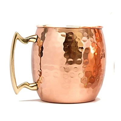 Image of Rastogi Handicrafts Drinkware Accessories Hammered Copper Moscow Mule Mug (1)