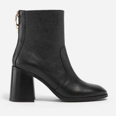 Image of See by Chloé Aryel Leather Heeled Boots UK 5