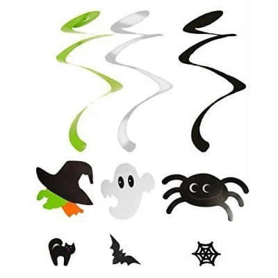 Image of 3 Assorted Spiral Hanging for Halloween Decorations