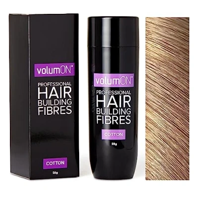 Image of Volumon Professional HAIR Building Fibres Loss Concealer COTTON 28g Get Upto 30 Uses CHOOSE FROM 8 SHADES COLOURS (Medium Blonde)