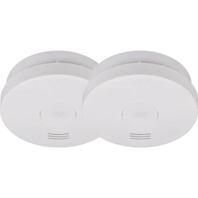 Image of Brennenstuhl smoke detector SET, 2x RM L 3100 with integrated battery (tested and certified according to VdS DIN EN 14604) white