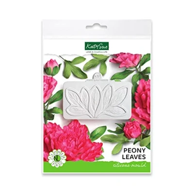 Image of Flower Pro Peony Leaves Silicone Mould for Cake Decorating &amp; Clay Crafts by Katy Sue Moulds Moulds. Use with Fondant Air Dry