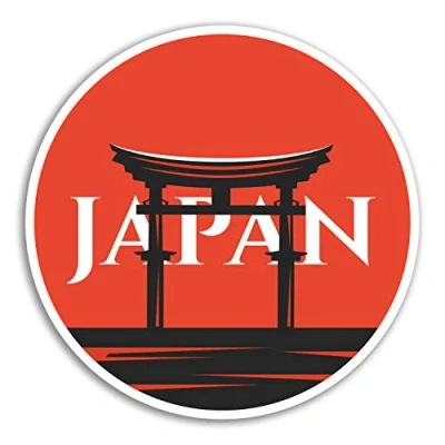 Image of 2 x 10cm Japan Japanese Vinyl Stickers Laptop Luggage Travel Sticker #19024 (10cm Wide)