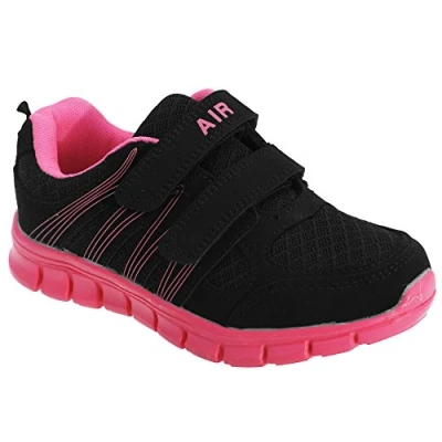 Image of Dek Superlight Air Sprint Children&#039;s girls Kids Junior Shoes Running Trainers (2 UK, Black/Fuchsia)