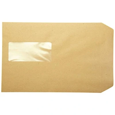 Image of Q Connect C5 Envelopes Window Pocket Peel and Seal 115gsm Manilla (Pack of 500)