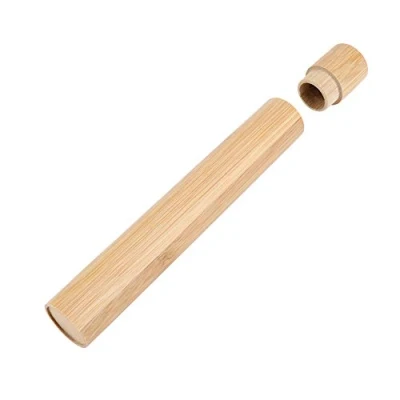 Image of Eastbuy Toothbrush Case, Bamboo Material, Portable, Eco friendly, Organic, Renewable, 100% Biodegradable, Antibacterial, Gift Set, Holder for Travel Use