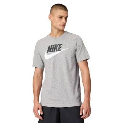 Image of Nike Men&#039;s Sportswear T shirt, Dark Grey Heather/Black/White, L