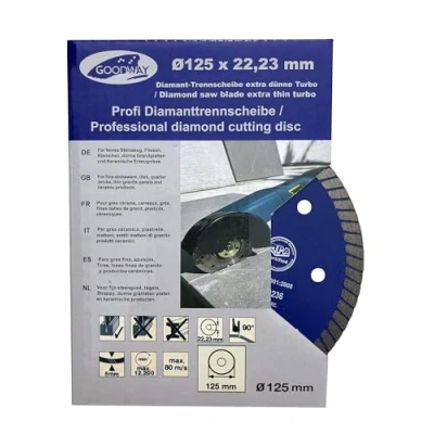 Image of Professional Diamond Cutting Disc Ultra Thin Diameter 125 mm x 22.23 Tile
