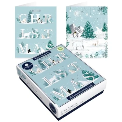Image of Tom Smith 20 Boxed Luxury Eco Friendly Christmas Cards 2 Polar Designs