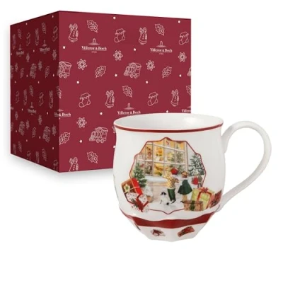 Image of Villeroy &amp; Boch Toy&#039;s Fantasy Relief Mug with Toy Shop Pattern, Christmas Mug, Cup, Coffee Winter hot Drink Porcelain