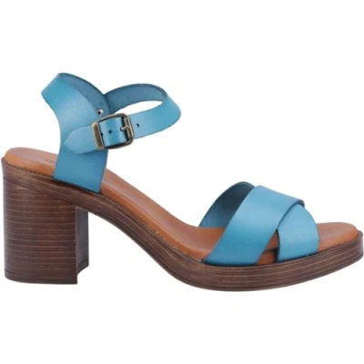 Image of Hush Puppies Women&#039;s Georgia Ladies Heeled Sandals, Aqua, 5 UK