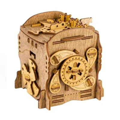 Image of iDventure Cluebox Captain&#039;s Nemo Nautilus Escape Room game puzzle box 3D wooden sequential puzzles for adults brain teaser birthday gift gadget men money
