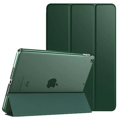 Image of Smart Magnetic Case Fit iPad 9.7 Inch (6th Generation 2018) (5th 2017) A1893/A1954 A1822/A1823 Slim Lightweight Shell Stand Cover Auto Wake/Sleep (Emerald Green)