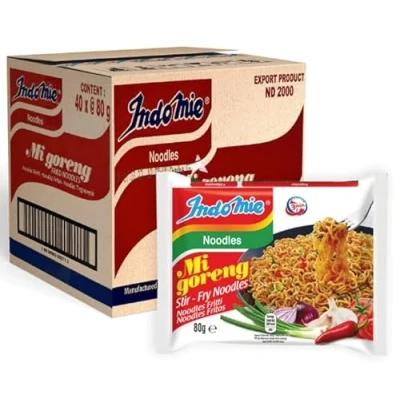 Image of Indomie Mi Goreng Stir Fry Instant Noodles 80g (Pack of 40) HALAL Original Flavour