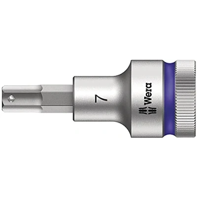 Image of Wera 8740 C HF Zyklop In Hex Plus holding function bit socket, 1/2&quot; drive, 7x60mm, 05003823001