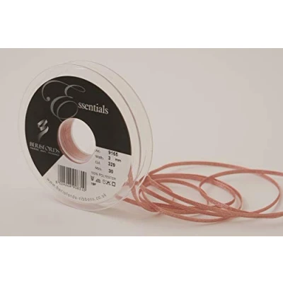 Image of Berisfords Lame Ribbon, Rose Gold, Polyester, 3mm