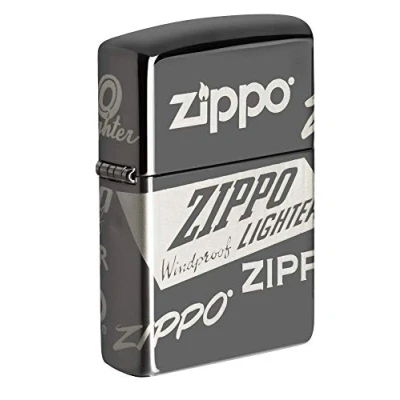 Image of Zippo Lighter, Other, Black Ice Logos, One Size