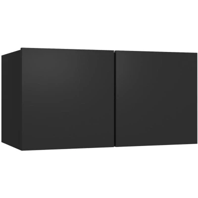 Image of vidaXL Hanging TV Cabinet Black 60x30x30 cm