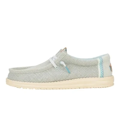 Image of HEYDUDE Wally Jute Shoes Cloud Blue/Dawn Blue Size 9 Male