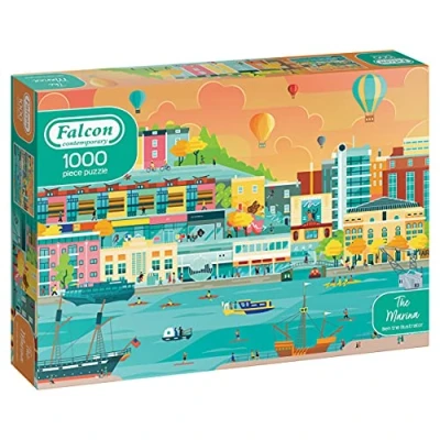 Image of Jumbo, Falcon Contemporary The Marina, Jigsaw Puzzles for Adults, 1000 Piece