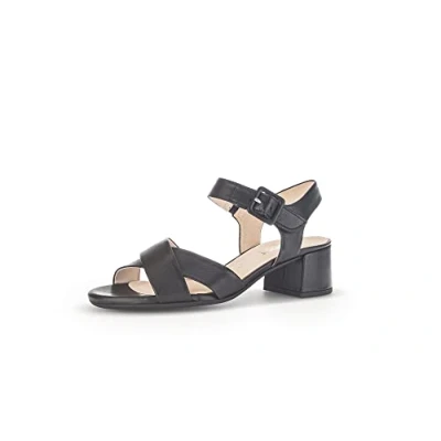 Image of Gabor Women&#039;s Strappy Comfort Leather Sandals (Black, UK Footwear Size System, Adult, Women, Numeric, Medium, 5)