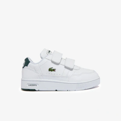 Image of Lacoste Tclip Trainers for kids, Size: 4K, White/dark green High quality imitation leather