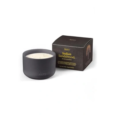 Image of Aery Indian Sandalwood Three Wick Soy Wax Candle Sandalwood, Raspberry &amp; Tonka with 100% Plant Based 50 Hour Burn Time (450g)