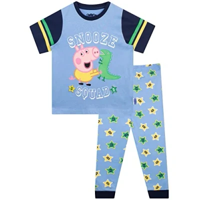 Image of Peppa Pig Boys Pyjamas George Blue 6 7 Years