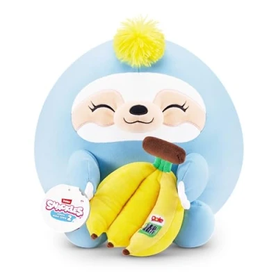 Image of Snackles Series 2 Wave 2, Snack Swap, Sloth, 20 cm by ZURU Cuddly Squishy Comfort Plush with License Brand Accessory (Sloth, Dole Banana)