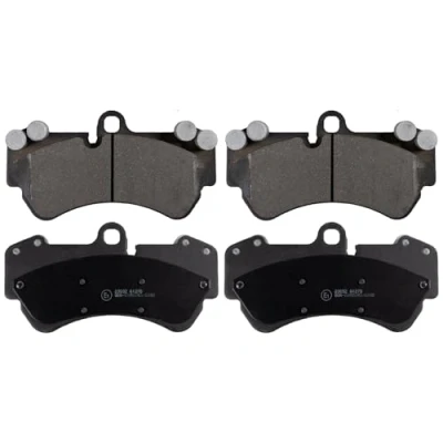 Image of 7L0698151, 7L0698151B, 7L0698151D, 7L0698151F, 7L0698151H Brake pad set BLUE PRINT ADV184256 Front Axle prepared for wear indicator PORSCHE: Cayenne