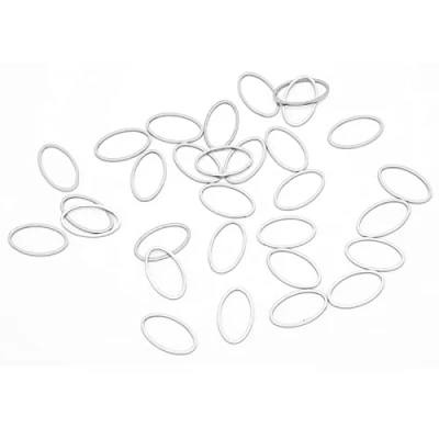 Image of 01 02 015 Open Back Bezel Pendants, 30pcs Stainless Steel Jewelry Bezels for Resin Earring Necklace Mini Pendants Dried Flowers(Small*30)