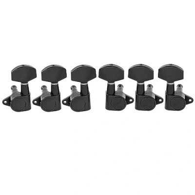 Image of Musiclily Pro 3x3 Epi Style Sealed Guitar Tuners Tuning Pegs Keys Machine Heads Set for Les Paul Electric or Acoustic Guitar, Big Button Black
