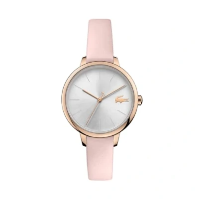 Image of Lacoste Analogue Quartz Watch for Women with Pink Leather Strap 2001101