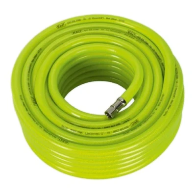 Image of Sealey Air Hose High Visibility 20m x Ø10mm with 1/4&quot;BSP Unions