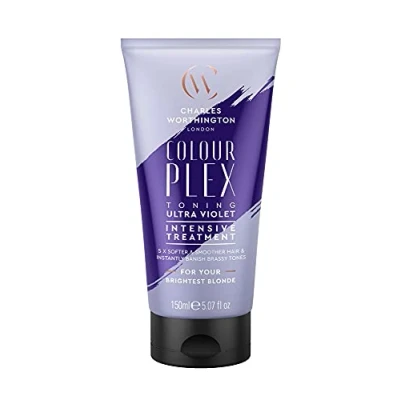 Image of Charles Worthington Colourplex Ultra Violet Intensive Treatment, Purple Hair Treatment for Blonde Hair, Moisturising &amp; Toning 150ml