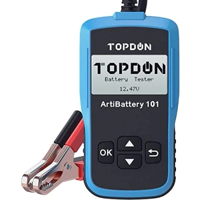 Image of Topdon AB101 12V Automotive Car Battery Tester 100 2000 CCA Professional Load Analyzer and Alternator on Cranking System Charging Scan Tool for cars/SUVs/Light Trucks