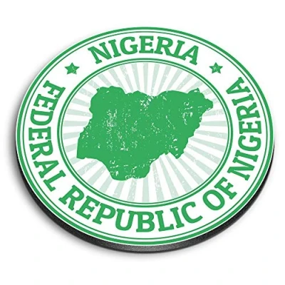 Image of 1 x Round MDF Magnet Federal Republic Of Nigeria Africa 4782