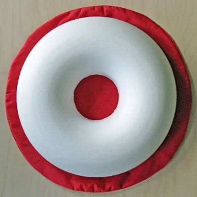 Image of Comfortnights® Surgical Ring Cushion (Donut Cushion) (Piles/Pile),with Washable Red Poly Cotton Cover