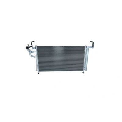 Image of 976064H000, 976064H200 Condenser NRF Easy Fit 350026 with dryer, seal ring 14,2mm 9,5mm Aluminium 685mm HYUNDAI: H 1 / i800 Travel
