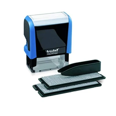 Image of Trodat Printy 4913 Custom Stamp DIY Self Inking Personalised By You Can Be Changed Multiple Times Black Ink Max. Impression Size 57 x 21mm