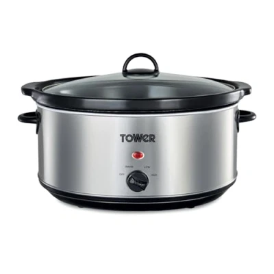 Image of Tower 6.5 Litre Stainless Steel Slow Cooker