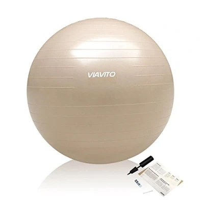 Image of VIAVITO 500kg Studio Anti burst 55cm Gym Ball, Color Champagne