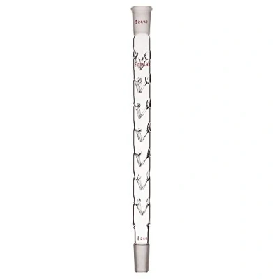 Image of stonylab Vigreux Distillation Column, 24/40 300 mm Length Borosilicate Glass Fractional Column with Indentations for Laboratory