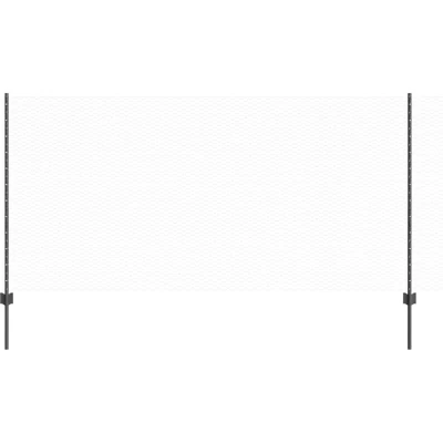 Image of vidaXL Garden Fence Set of 2 Grey Powder Coated Steel Standard