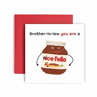 Image of Huxters Birthday Cards for Men Nice Fella Brother In Law Card him Funny Fathers Day Fun Happy 14.8cm (Brother Law)