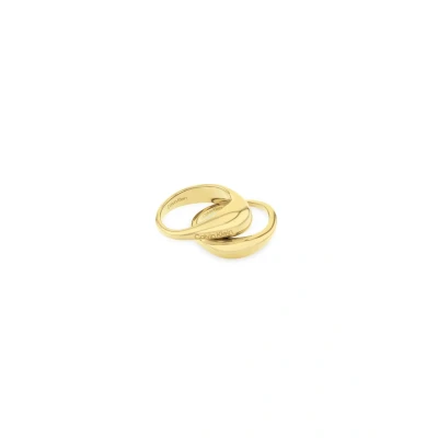 Image of Calvin Klein Women&#039;s ELONGATED DROPS Collection Ring Yellow gold 35000448B