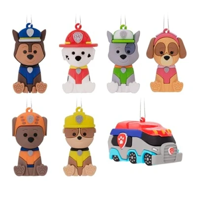 Image of Hallmark Paw Patrol Mystery Christmas Ornaments, Shatterproof, Set of 2