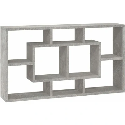 Image of vidaXL Wall Display Shelf 8 Compartments Concrete Grey