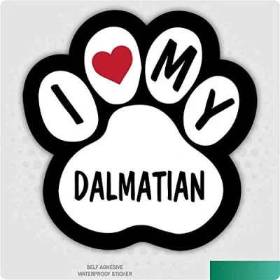 Image of I Love My Dalmatian Dog Vinyl Car Van Decal Sticker Pet Lover