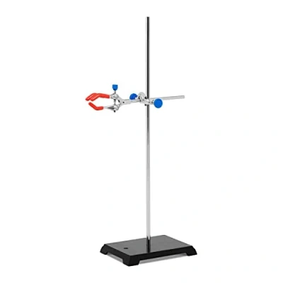 Image of Steinberg Systems Laboratory Stand Retort Ring Set Clamp + Boss Head SBS LS 100 (Steel, Rubber, Plastic, Span 0 85mm, Diameter 16mm)